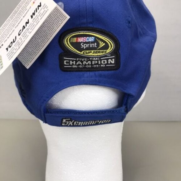 Jimmie Johnson #48 NASCAR Sprint Cup Series 5x Champion Lowes Hat Autographed - Picture 7 of 12